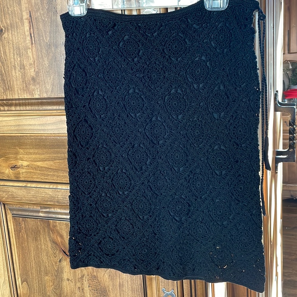 LAUNDRY Black Knit Skirt S
